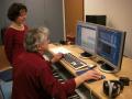 En studio d'enregistrement, avec Didier Large, ingnieur du son, guitariste et compositeur.